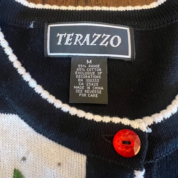 Terrazzo Women's Embellished Cocktail Cardigan, Beads sequins, Size Medium - Picture 8 of 12